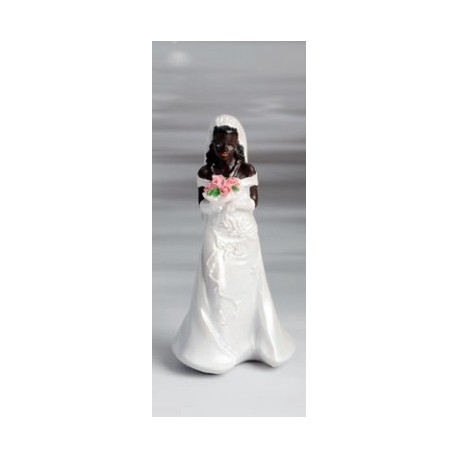 Cake Topper Sposa di Colore Singola