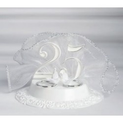 Cake Topper Anniversario 25° Fedi Oro