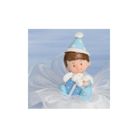 Cake topper Nascita con tulle