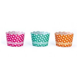 25 Pirottini a Pois per Mini Cupcake 70 cc