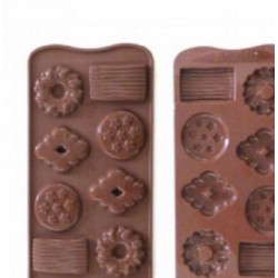 Stampi silicone Cioccolatini a forma di Biscotto