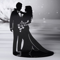 Topper Sposi romantici in metallo