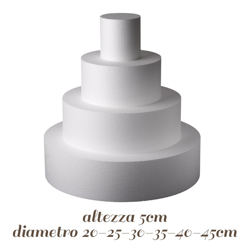 tortendummy altezza 32 cm torta di compleanno 4 ripiani diametro 25/20/15/10 cm LEDU® Torta in polistirolo 