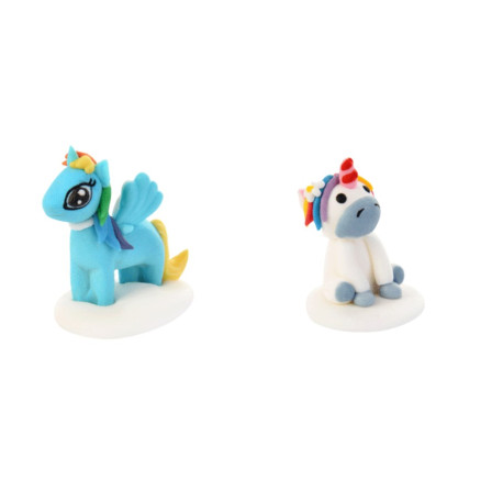 Pony e Unicorno in zucchero 3d pronti