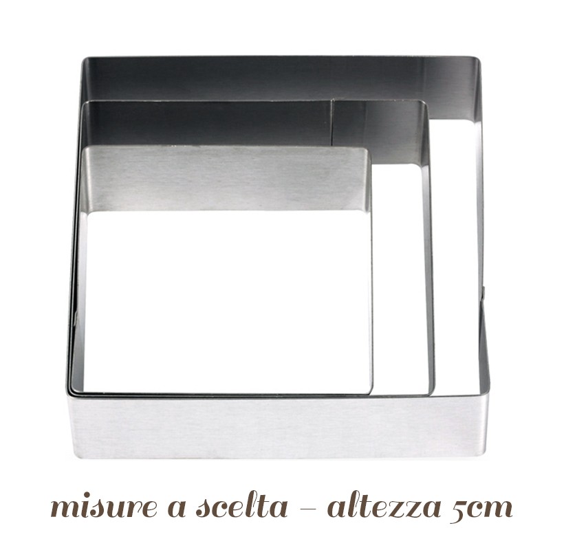 quadrato Macabolo Anello retrattile per mousse in acciaio inox utensili da cucina stampo per dolci 