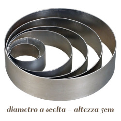 ANELLO STAMPO STAMPINO PER TORTE REGOLABILE IN ACCIAIO INOX 16 - 30 Cm