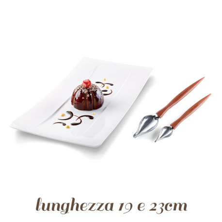 Kit 2 Cucchiai decorativi per glasse e cioccolato