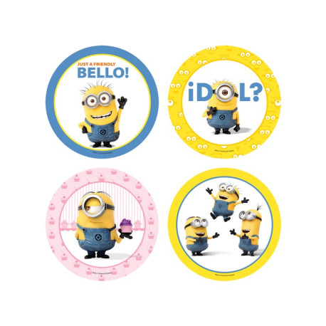 Cialda Minion Tonda per Torte