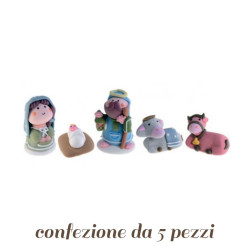 Presepe Completo in zucchero 5 pezzi