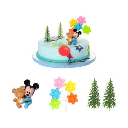 Mickey Cake Topper 10 Pezzi Cake Topper Kit Set per la Decorazione Bella Torta Bella Festa di Compleanno,Decorazione Bambini Compleanno Party Forniture per Decorazioni per Torte 