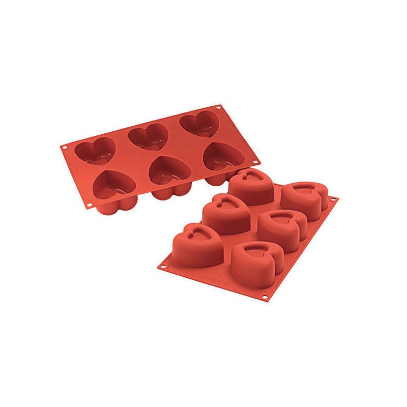 Stampi per cupcake in silicone Heart Multicolore riutilizzabili Yoczox 