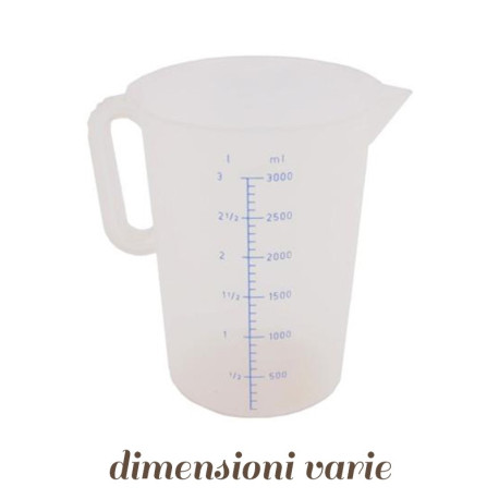 Caraffa Graduata trasparente in plastica
