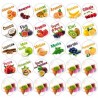 Kit Cartellini in pvc segnagusto 30 pz gusto Frutta