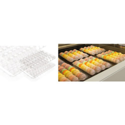 100 pz Blister Vassoio + coperchio per 36 mignon - macaron