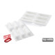 Kit stampo silicone e 10 piattini per Eclair Silikomart