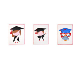 Biglietti per laurea in zucchero L7xH9 cm