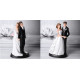 Cake topper Sposi con velo eleganti altezza 20 cm