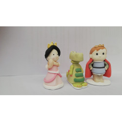 Soggetti in zucchero drago principe e principessa