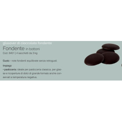 3 kg Bottoni di cioccolato Gioari fondente