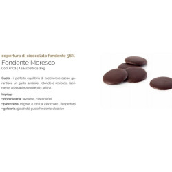 3 kg Medagliette di cioccolata fondente moresco 56%