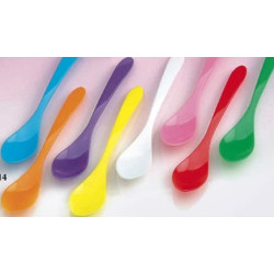 1 kg Palette cucchiaini Biodegradabili per Gelato Curve colorati 14 cm