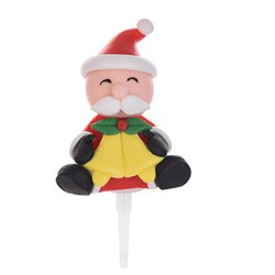 Babbo Natale in Plastica con stecco h 5 cm