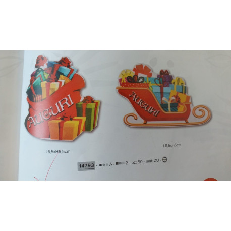 Babbo Natale 3d su slitta in zucchero