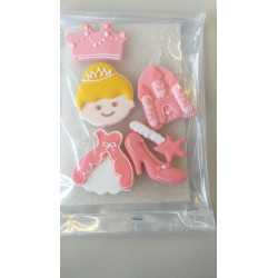 KIT 6 PZ Principesse di zucchero piatte 6 cm