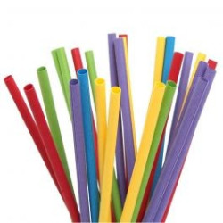 250 Cannucce rigide colorate assortite @7 mm 20 cm