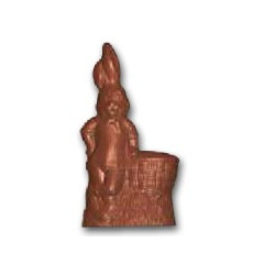 Stampo per cioccolato coniglio con cestino