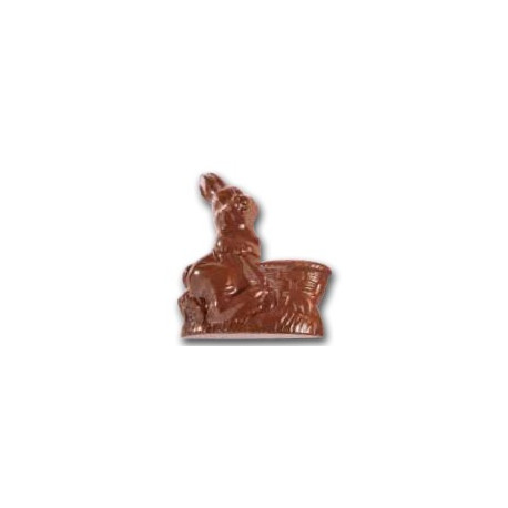 Stampo coniglio in cioccolato con carriola