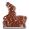 Stampo coniglio in cioccolato con carriola