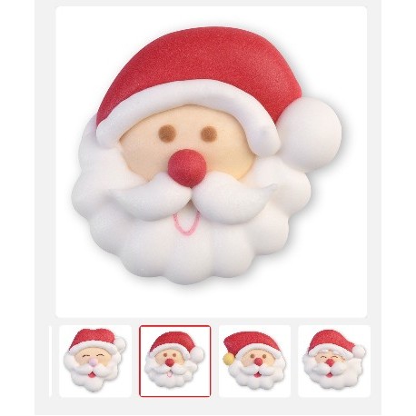 Faccine di Babbo Natale in Zucchero