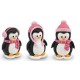 Pinguine di Natale in rosa gelatina e zucchero