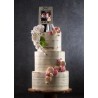 Cake Topper sposini in cornice