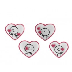 Cuore targhetta amore in zucchero