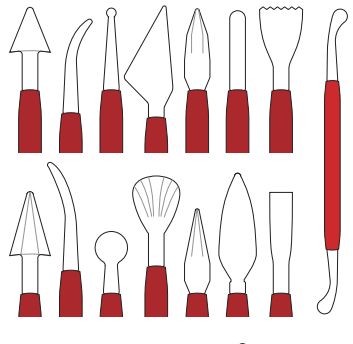 Attrezzi per il modelling della pasta di zucchero