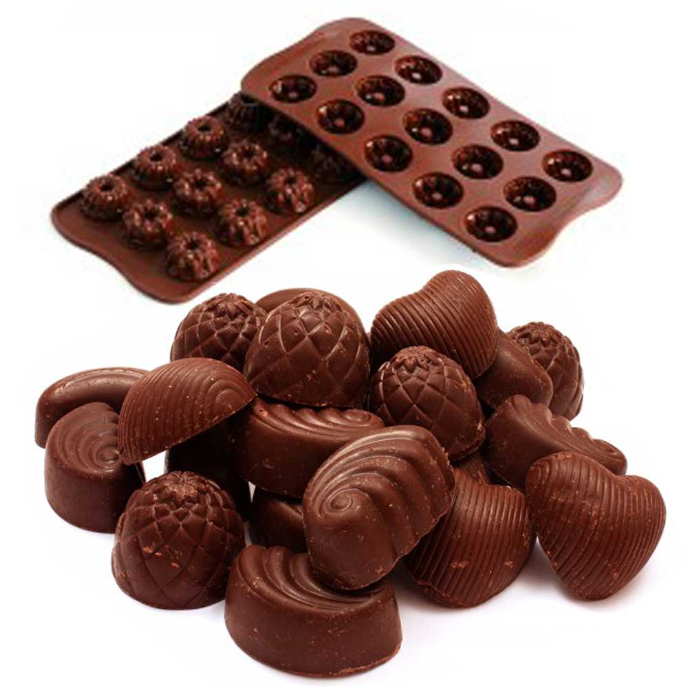 caramelle cioccolatini 2 stampi in silicone per cioccolatini e caramelle 9 fori per cioccolatini 